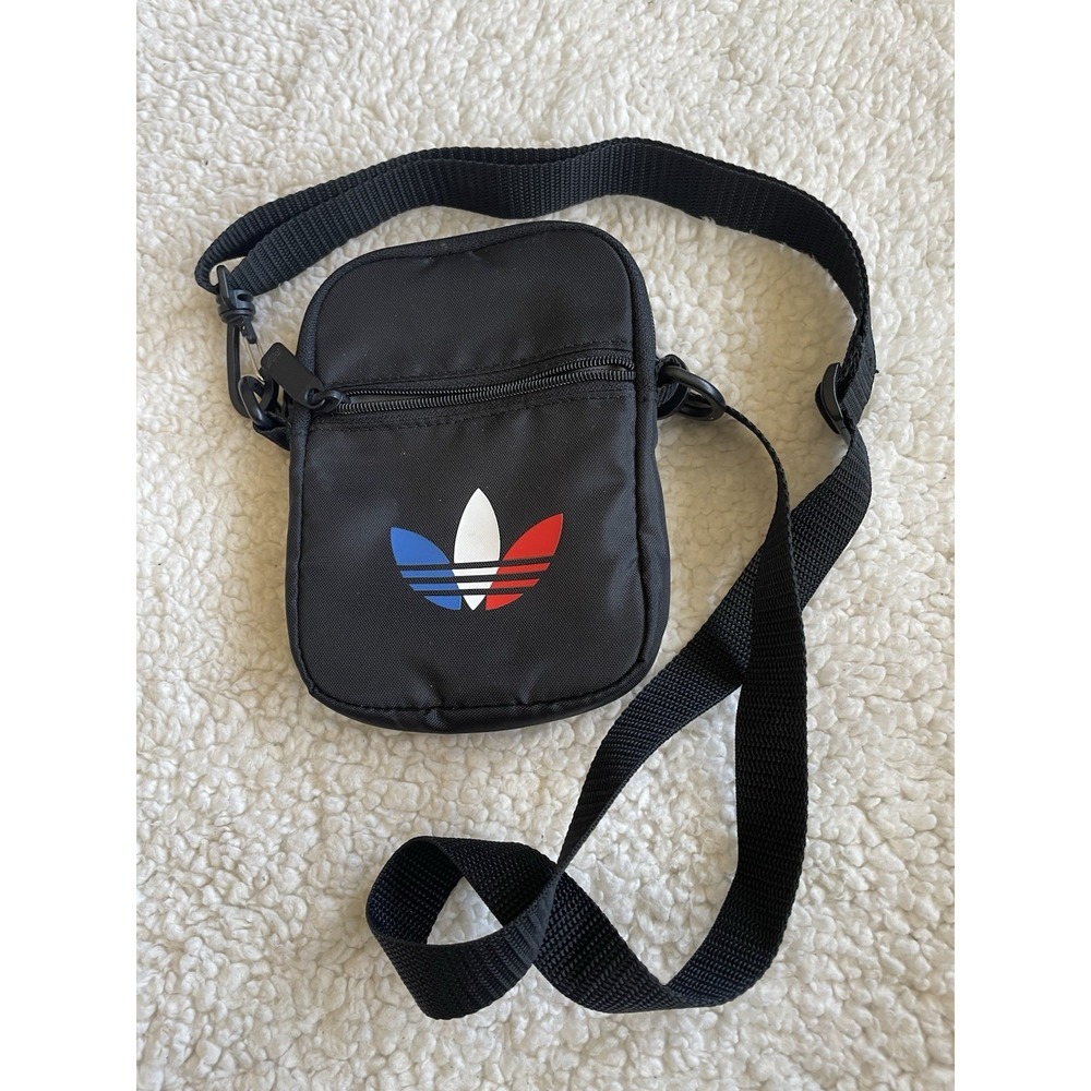 Black Adidas Shoulder Bag Sacoche Tricolor